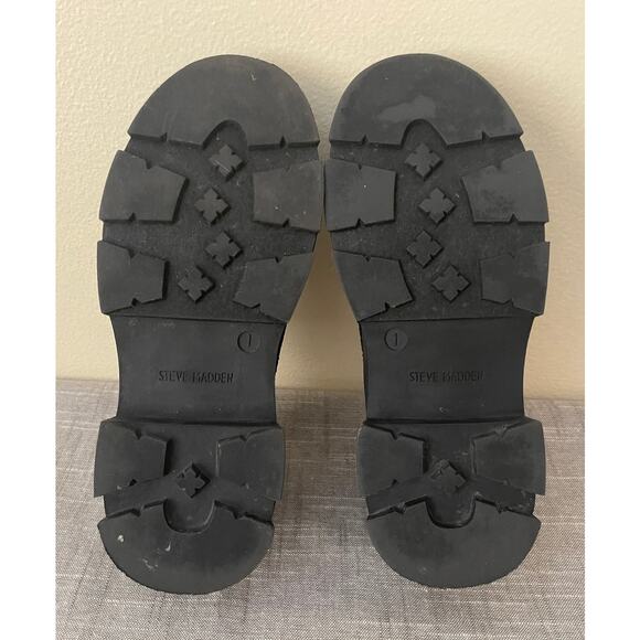 Steve Madden JLoosy Girls Size 1 Black Stars Studded Loafers - Picture 10 of 12